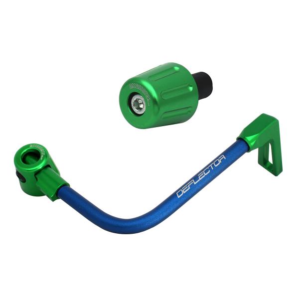 Accossato lever guard bent tube brake blue/green aluminum connection 12mm-16mm bar-end caps