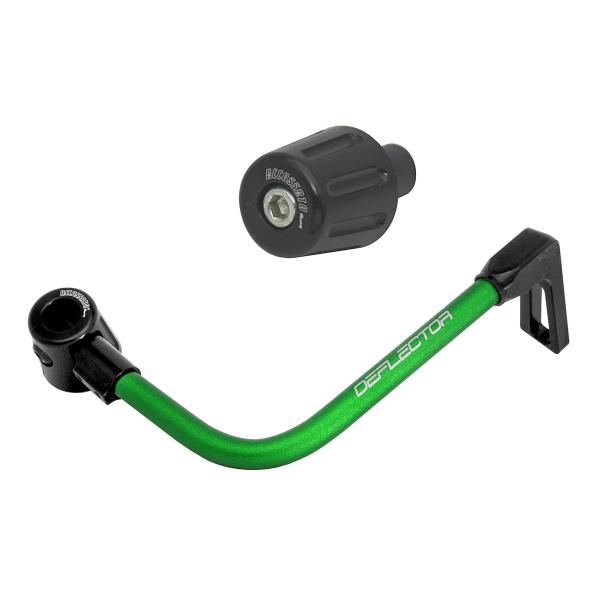 Accossato lever guard bent tube brake green/black aluminum connection 16mm-17.5mm bar-end caps