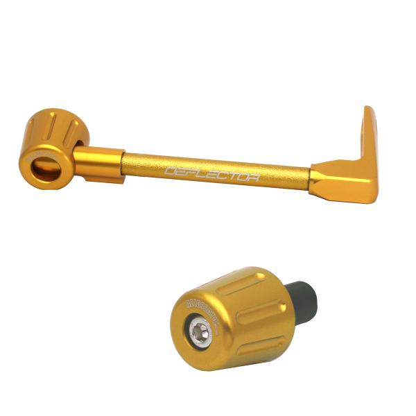 Accossato lever guard straight brake gold aluminum connection 12mm-16mm bar-end caps