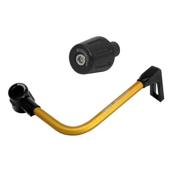 Accossato lever guard bent tube brake gold/black aluminum connection 16mm-17.5mm bar-end caps