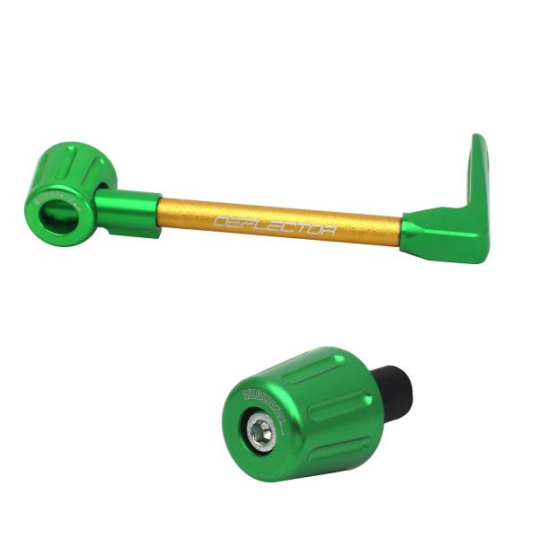 Paraleva freno Accossato dritto alluminio oro/verde attacco 16mm-17.5mm con terminale