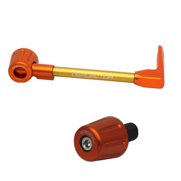 Accossato lever guard straight brake gold/orange aluminum connection 16mm-17.5mm bar-end caps