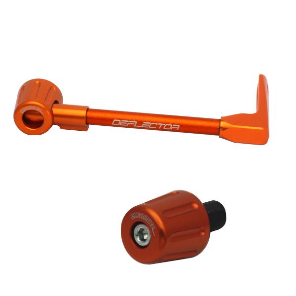Accossato lever guard straight brake orange aluminum connection 16mm-17.5mm bar-end caps