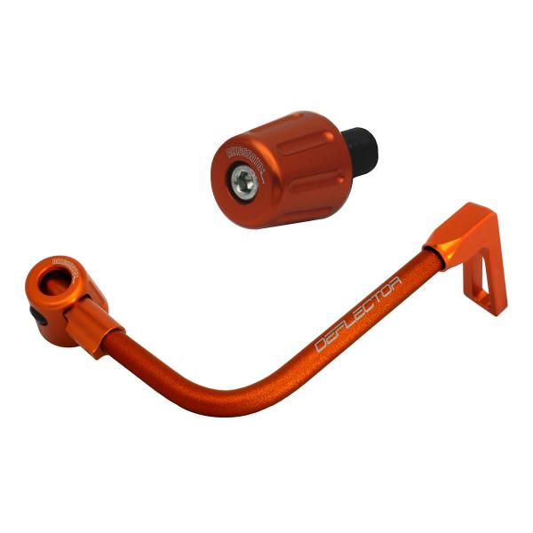 Accossato lever guard bent tube brake orange aluminum connection 16mm-17.5mm bar-end caps