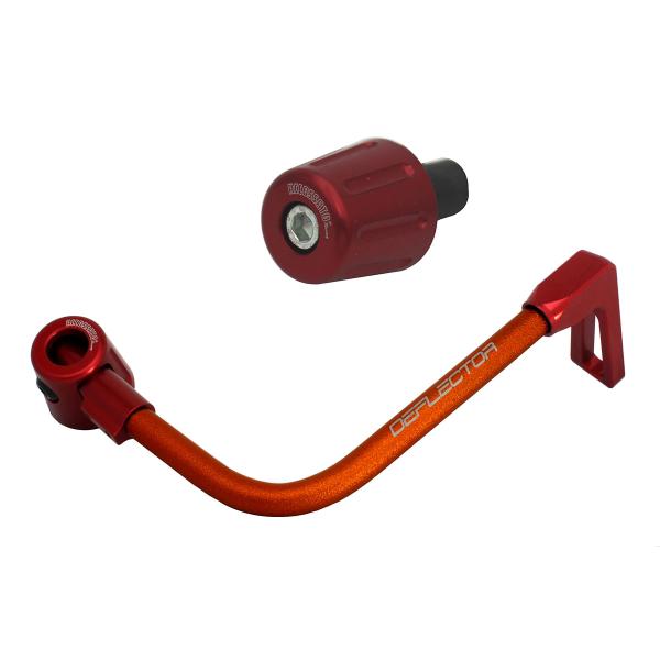 Accossato lever guard bent tube brake orange/red aluminum connection 16mm-17.5mm bar-end caps