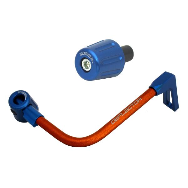 Accossato lever guard bent tube brake orange/blue aluminum connection 16mm-17.5mm bar-end caps