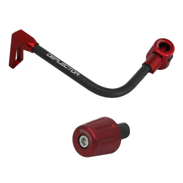 Accossato lever guard bent tube clutch black/red aluminum connection 12mm-16mm bar-end caps