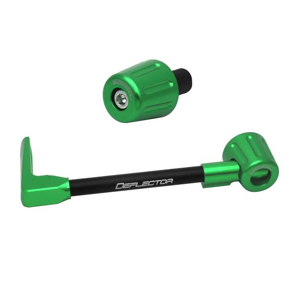 Accossato lever guard straight clutch black/green aluminum connection 12mm-16mm bar-end caps