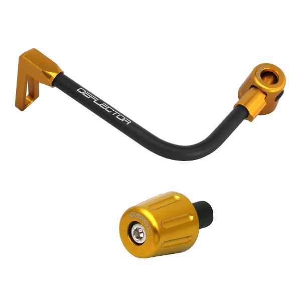 Accossato lever guard bent tube clutch black/gold aluminum connection 16mm-17.5mm bar-end caps