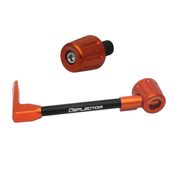 Accossato lever guard straight clutch black/orange aluminum connection 16mm-17.5mm bar-end caps