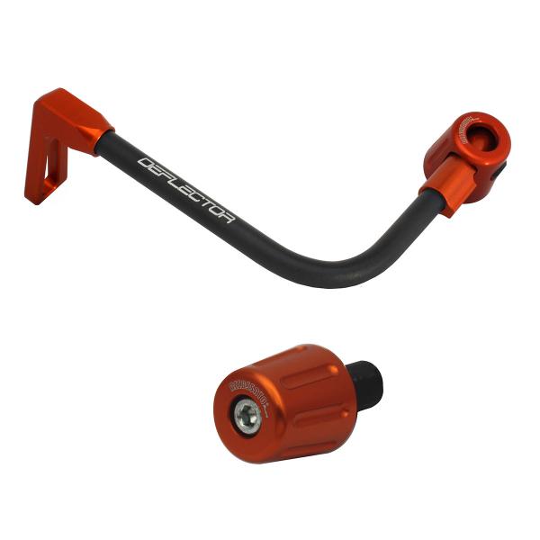 Accossato lever guard bent tube clutch black/orange aluminum connection 12mm-16mm bar-end caps