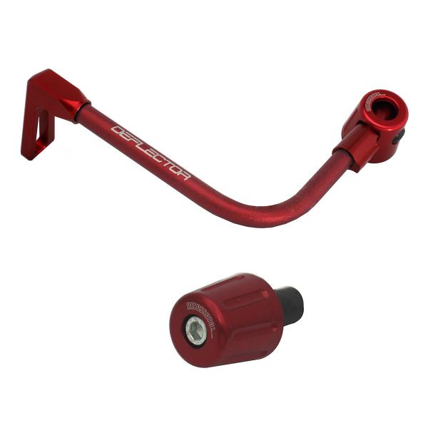 Accossato lever guard bent tube clutch red aluminum connection 16mm-17.5mm bar-end caps