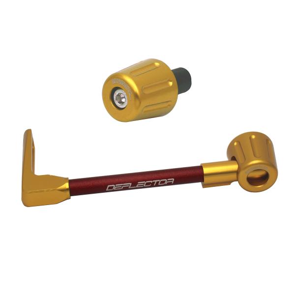 Accossato lever guard straight clutch red/gold aluminum connection 16mm-17.5mm bar-end caps