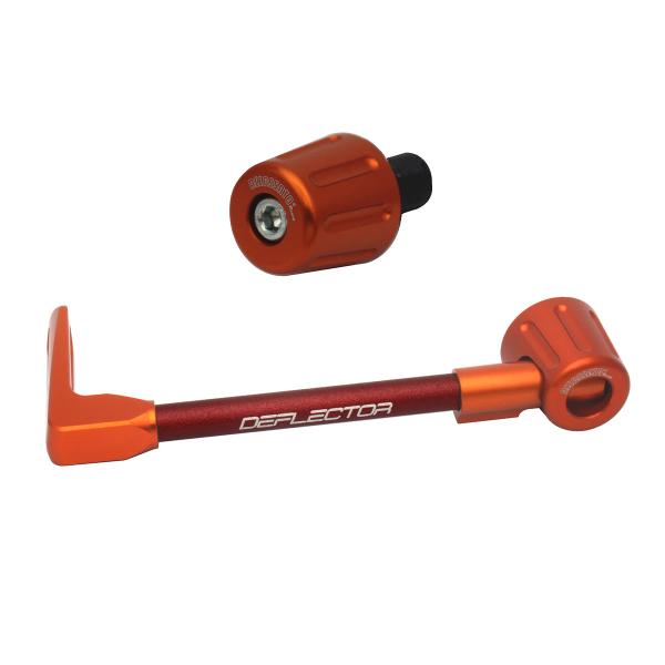 Accossato lever guard straight clutch red/orange aluminum connection 16mm-17.5mm bar-end caps