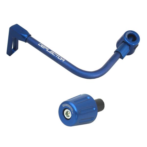 Accossato lever guard bent tube clutch blue aluminum connection 16mm-17.5mm bar-end caps