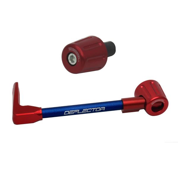 Accossato lever guard straight clutch blue/red aluminum connection 12mm-16mm bar-end caps