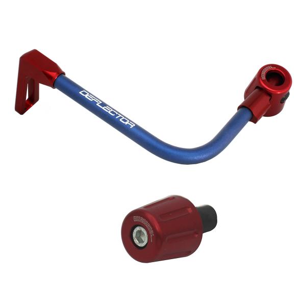 Accossato lever guard bent tube clutch blue/red aluminum connection 12mm-16mm bar-end caps
