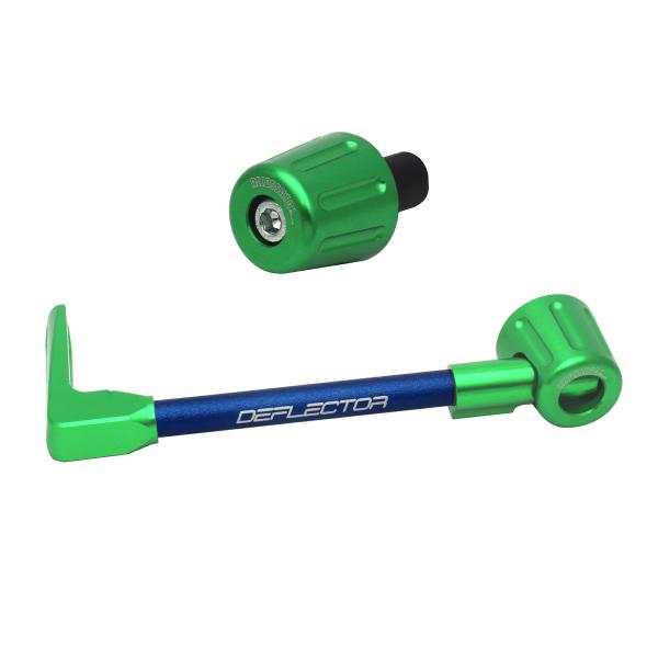 Accossato lever guard straight clutch blue/green aluminum connection 12mm-16mm bar-end caps