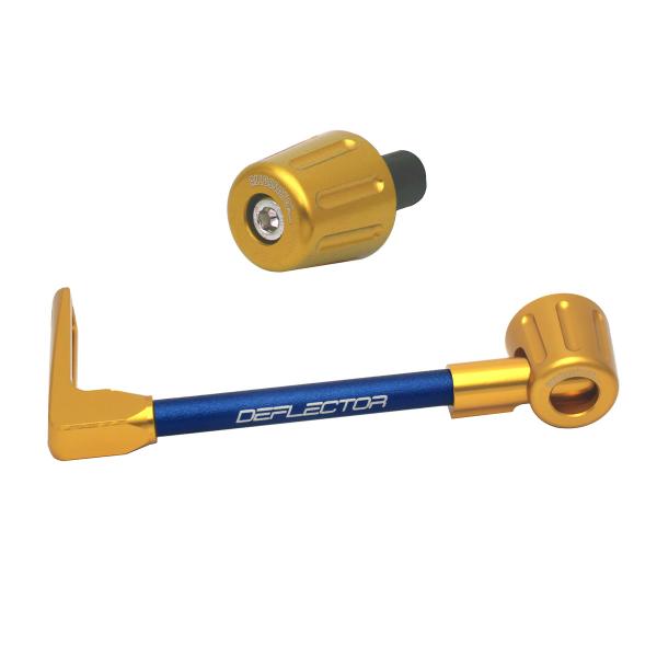 Accossato lever guard straight clutch blue/gold aluminum connection 16mm-17.5mm bar-end caps