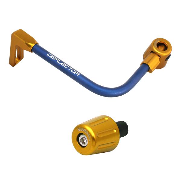 Accossato lever guard bent tube clutch blue/gold aluminum connection 12mm-16mm bar-end caps