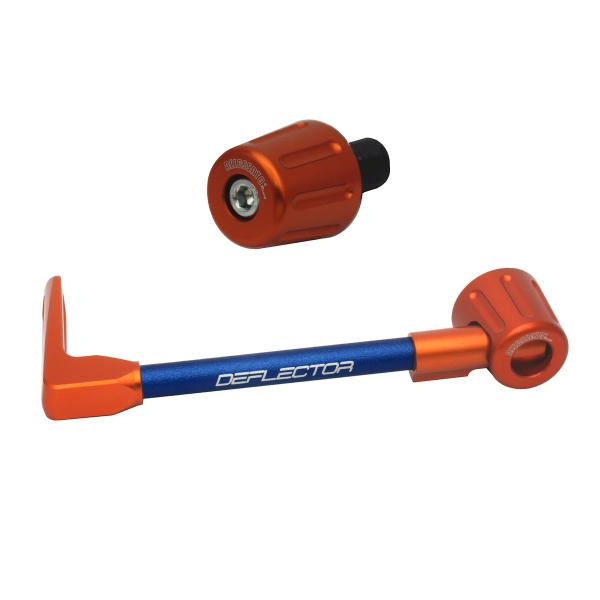 Accossato lever guard straight clutch blue/orange aluminum connection 12mm-16mm bar-end caps