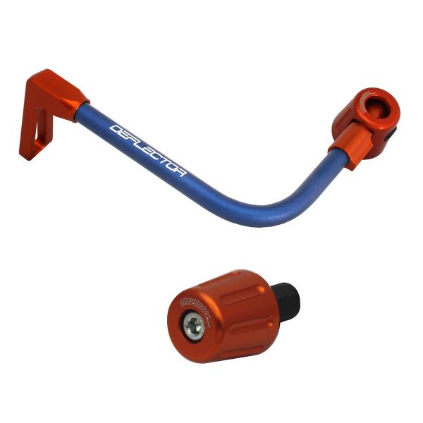 Accossato lever guard bent tube clutch blue/orange aluminum connection 16mm-17.5mm bar-end caps