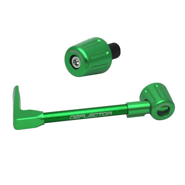 Accossato lever guard straight clutch green aluminum connection 16mm-17.5mm bar-end caps