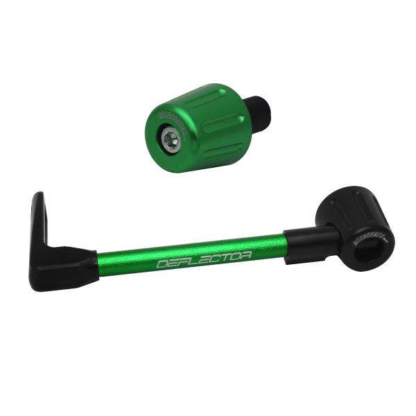 Accossato lever guard straight clutch green/black aluminum connection 12mm-16mm bar-end caps