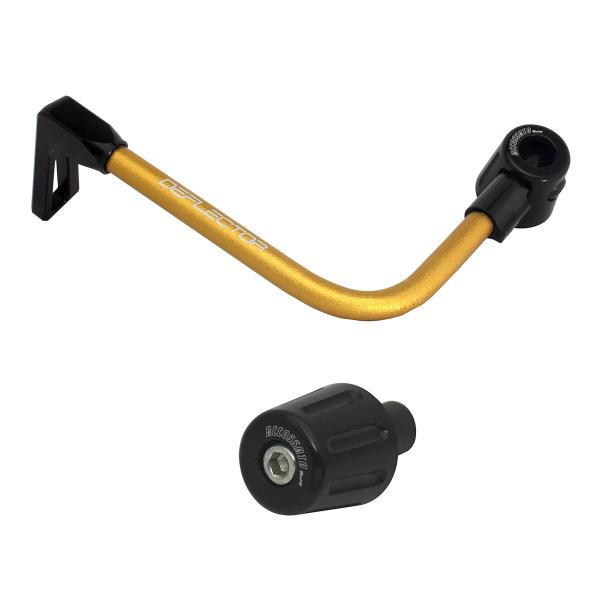 Accossato lever guard bent tube clutch gold/black aluminum connection 16mm-17.5mm bar-end caps