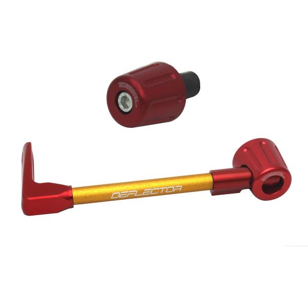 Accossato lever guard straight clutch gold/red aluminum connection 16mm-17.5mm bar-end caps
