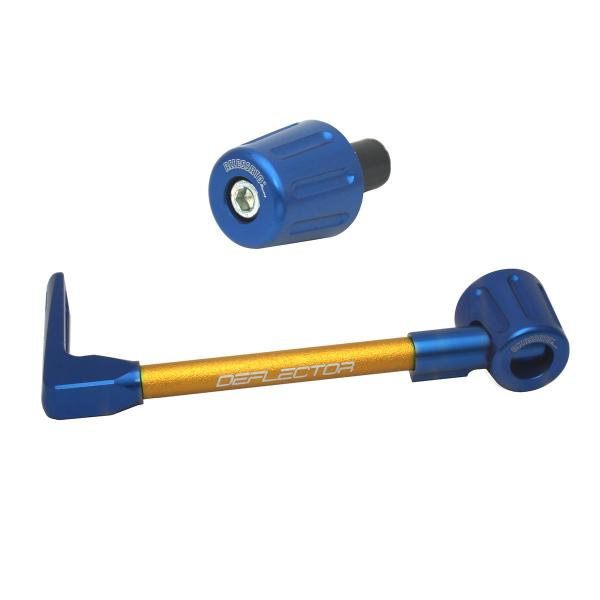Accossato lever guard straight clutch gold/blue aluminum connection 16mm-17.5mm bar-end caps