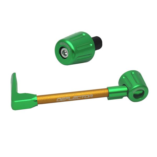 Paraleva frizione Accossato dritto alluminio oro/verde attacco 16mm-17.5mm con terminale