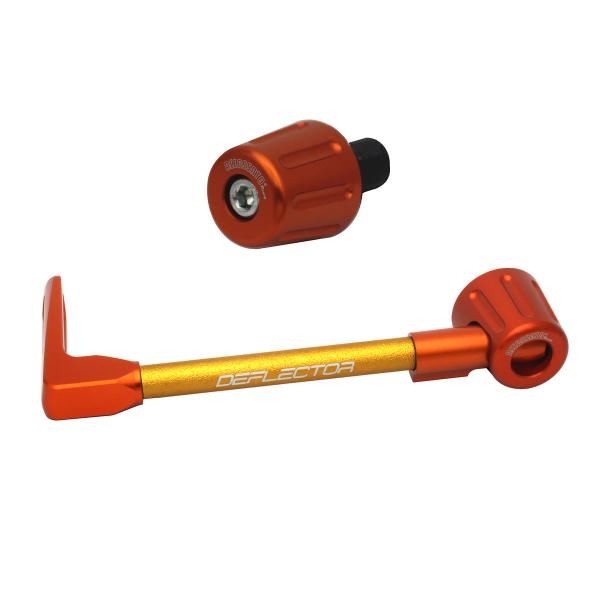 Accossato lever guard straight clutch gold/orange aluminum connection 12mm-16mm bar-end caps