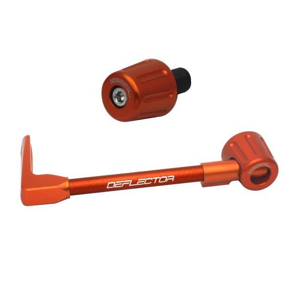 Accossato lever guard straight clutch orange aluminum connection 12mm-16mm bar-end caps