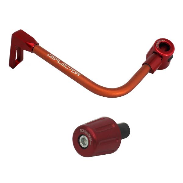 Accossato lever guard bent tube clutch orange/red aluminum connection 16mm-17.5mm bar-end caps