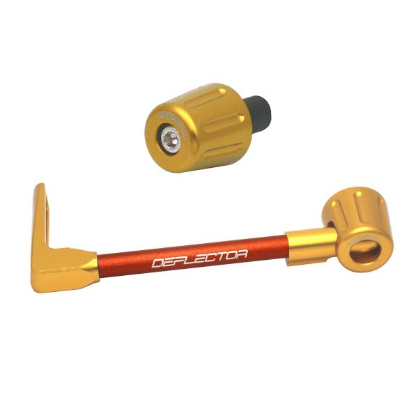 Accossato lever guard straight clutch orange/gold aluminum connection 12mm-16mm bar-end caps