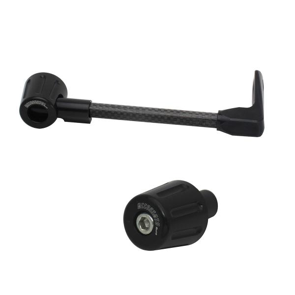 Accossato lever guard straight brake black carbon connection 12mm-16mm bar-end caps