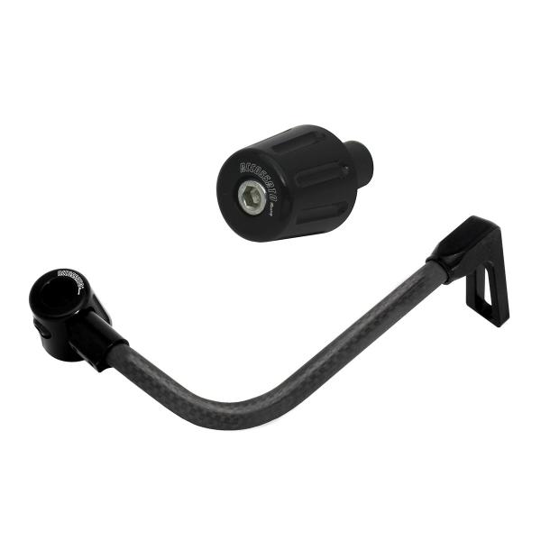 Accossato lever guard bent tube brake black carbon connection 16mm-17.5mm bar-end caps