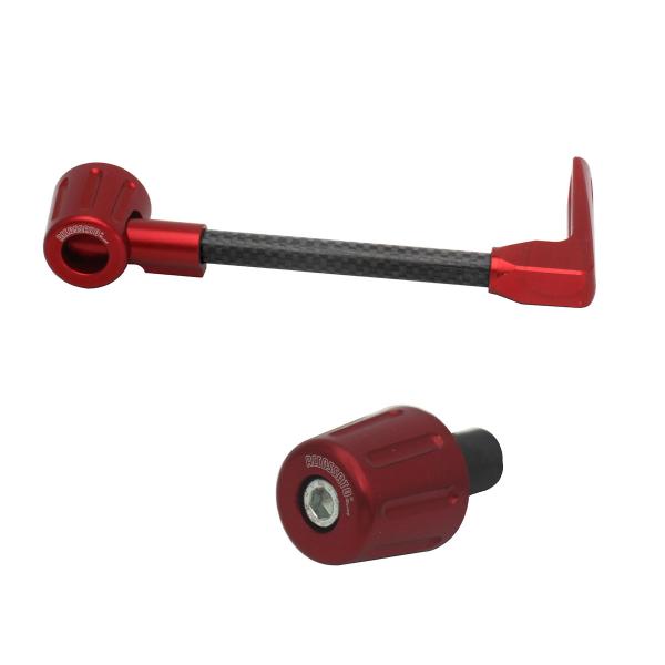 Accossato lever guard straight brake black/red carbon connection 16mm-17.5mm bar-end caps