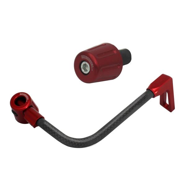 Accossato lever guard bent tube brake black/red carbon connection 12mm-16mm bar-end caps