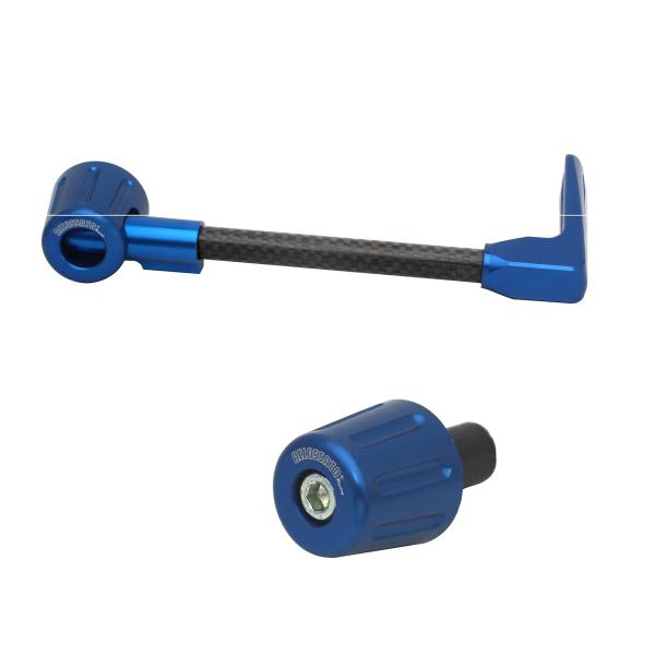 Accossato lever guard straight brake black/blue carbon connection 16mm-17.5mm bar-end caps