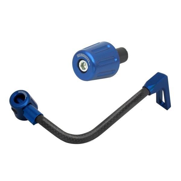 Accossato lever guard bent tube brake black/blue carbon connection 12mm-16mm bar-end caps