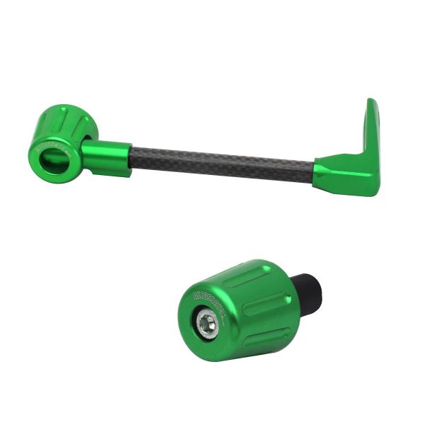 Accossato lever guard straight brake black/green carbon connection 16mm-17.5mm bar-end caps