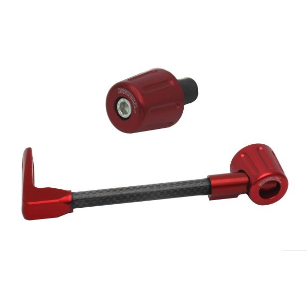 Accossato lever guard straight clutch black/red carbon connection 16mm-17.5mm bar-end caps
