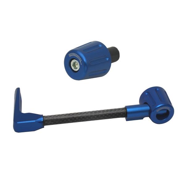 Accossato lever guard straight clutch black/blue carbon connection 12mm-16mm bar-end caps