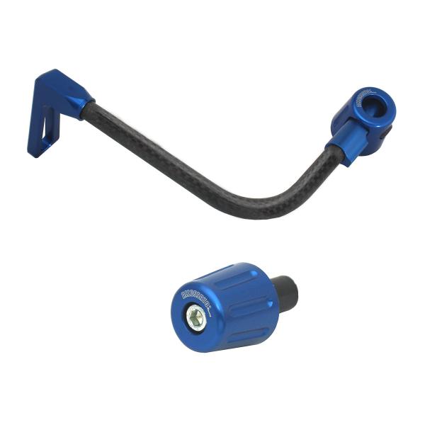 Accossato lever guard bent tube clutch black/blue carbon connection 12mm-16mm bar-end caps