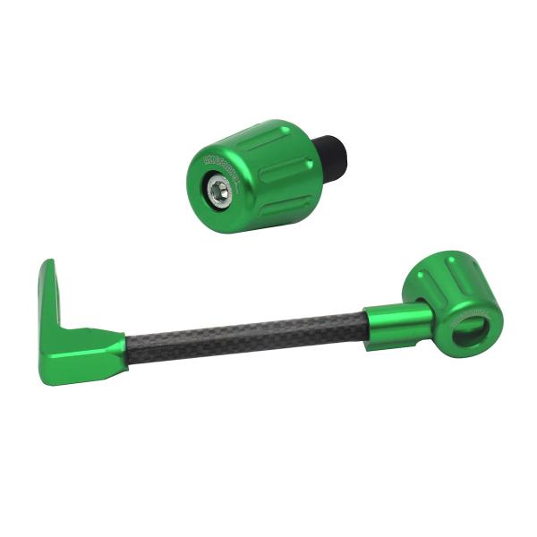Accossato lever guard straight clutch black/green carbon connection 16mm-17.5mm bar-end caps