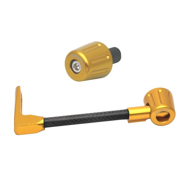 Accossato lever guard straight clutch black/gold carbon connection 12mm-16mm bar-end caps