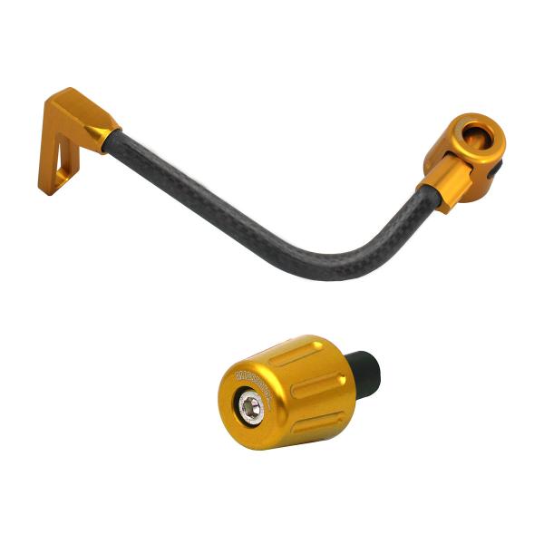 Accossato lever guard bent tube clutch black/gold carbon connection 16mm-17.5mm bar-end caps