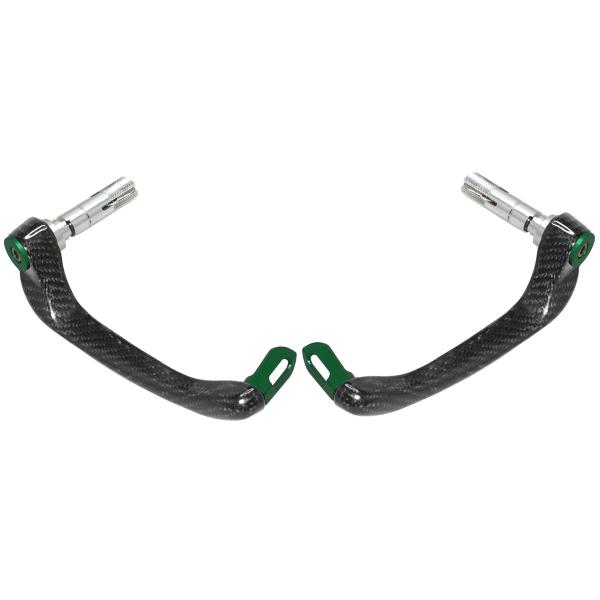 Coppia paraleva Accossato carbonio inserto verde attacco 12mm-16mm
